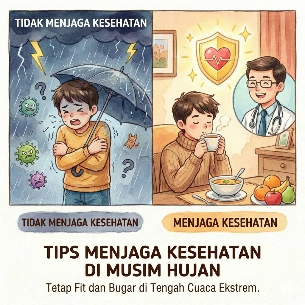 Tips Menjaga Kesehatan di Musim Hujan